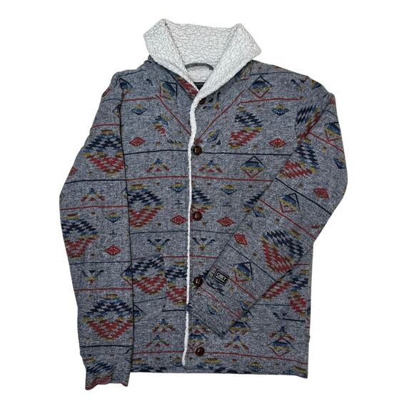 Obey Propaganda Mens Aztec Jacket Sherpa Lined Size S Coat - Picture 1 of 12